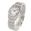 Used AUTHENTIC CARTIER W20027K1 Santos Rondo White Silver SS Quartz Wristwatch