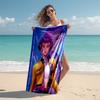 1pc KPop Demon Hunters ZOEY3 Beach Towel, Comfortable and Thick, and Swimming/Bath/Picnic/Camping Towel, Suitable for Seaside Beaches
