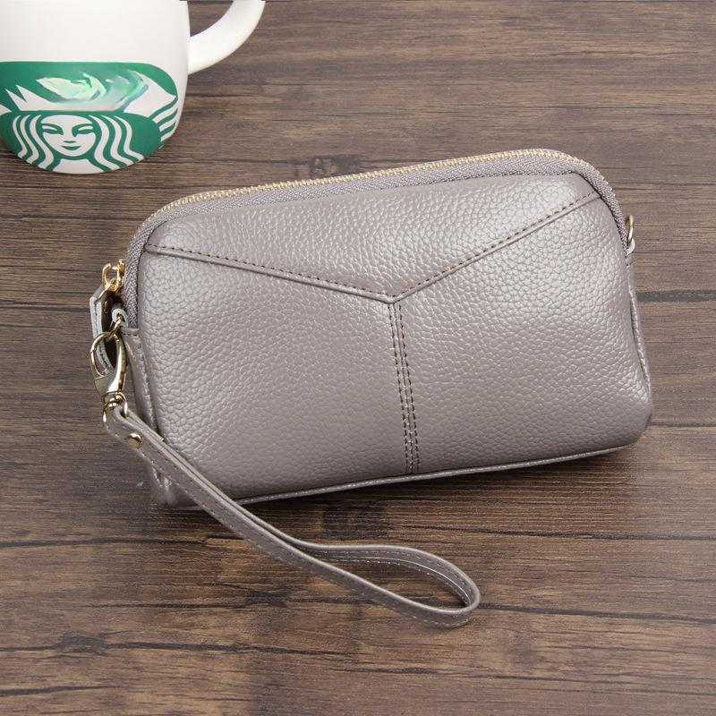 Damen Geldbörsen Großvolumige Rindsleder Langbörse - Clutch, Münzfach & Kartenhalter