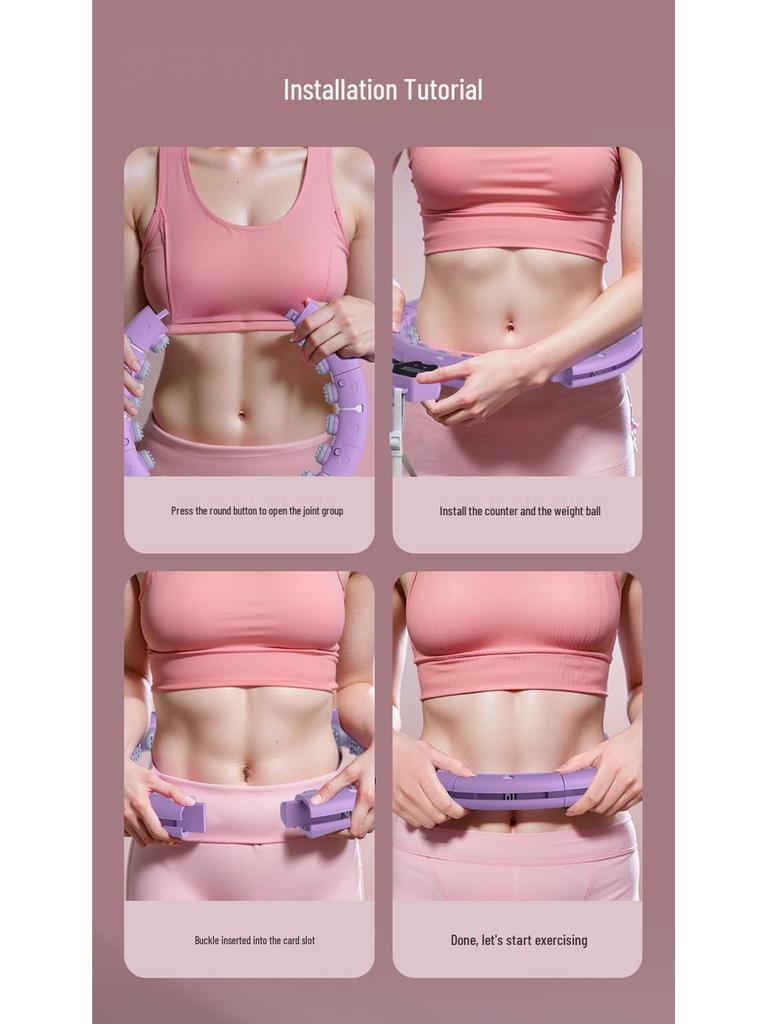 Weighted Smart Hula Hoop: Belly Slimming & Fat Burning Fitness Tool for Women