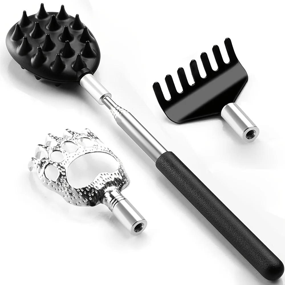 3Pcs/Set Back Scratcher Telescopic Scratching Back Scratcher Massager Scraper Extendable Telescoping Itch Health Products Hackle