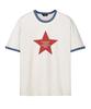 IL CORSO Living Star Ringer Short Sleeve T-Shirt Cream Iets5E417Cr