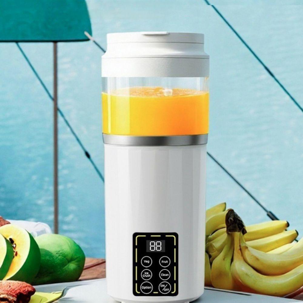 Digital Display Electric Fruit Juicer Wireless Fruit Blender Cup Ice Cube Crushing