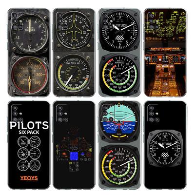 Luftfahrt Flugzeug Hubschrauber Cockpit Instrument Klare Hülle für Samsung Galaxy A52 A12 A51 A32 A21s A71 A32 A22 AA50 Handyhülle