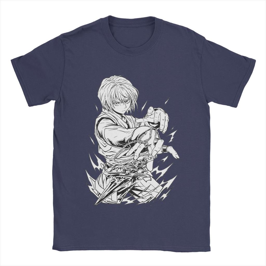 The Chain Of Vengeance Kurapika Hxh Anime Men T Shirt Vintage Tees Short Sleeve Crew Neck T-Shirt Cotton Plus Size Tops