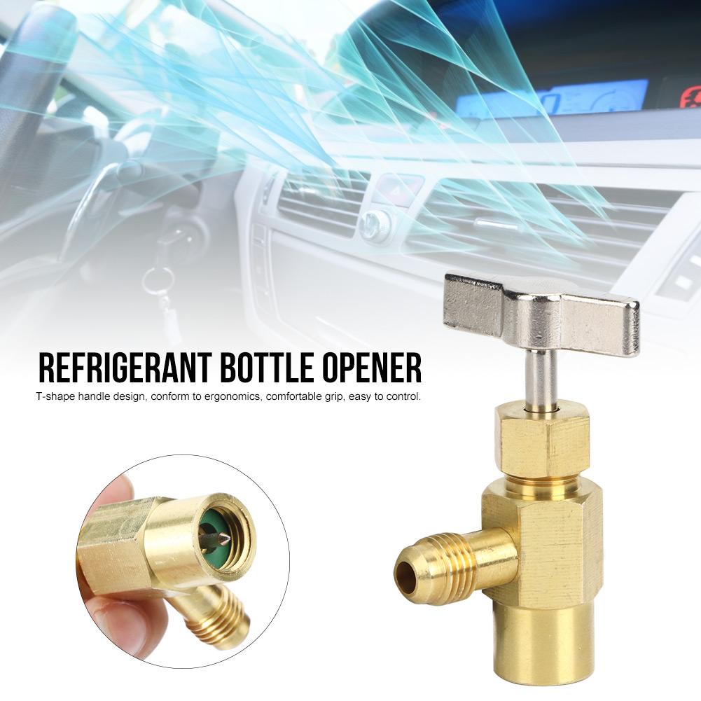 R134A Female Thread 1 2ACME Air Conditioning Refrigerant Bottle Can Opener Valve Air Conditioning Tool