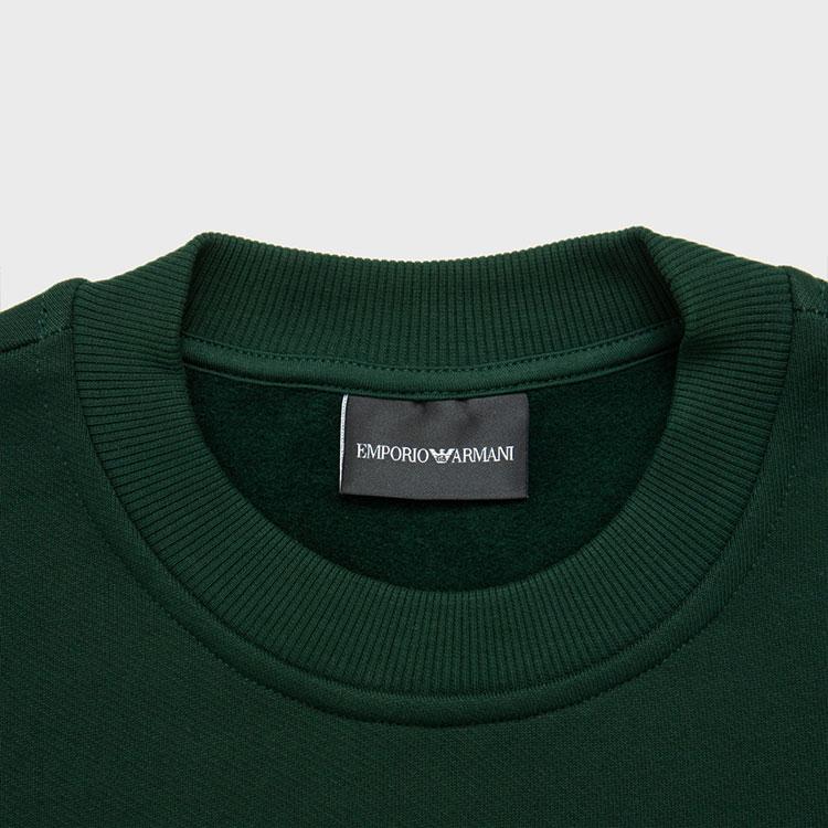 Emporio Armani FW24 Logo Print Crew Neck Long Sleeve Sweatshirt Men sweatshirt Green 6D1M95-1JTAZ-0565