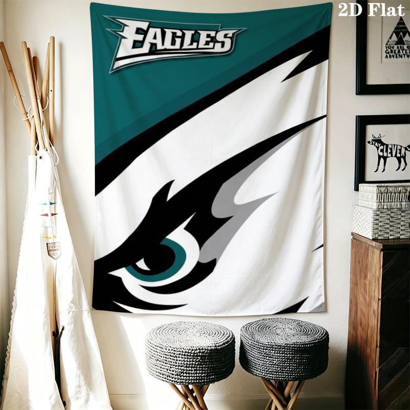 Philadelphia Eagles Wandteppich Ästhetisches Wandbehang Gedruckter Stoffdecke Dekorative Wandteppiche für Schlafzimmer Wohnzimmer Heimdekoration