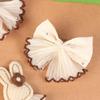 Milk Coffee Bow-Tie Bunny Ear Fabric Patch for DIY Children's Clothing Accessories