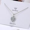 Zircon Heart-Shaped Diamond Clavicle Necklace for Women - Minimalist Internet Celebrity Pendant