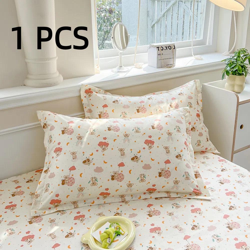 1 PCS Nordic 48x74cm Pillowcase Washed Cotton Breathable Pillow Case Colorful Stripe Pillow Case Cover Home Textile