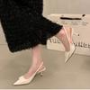 Summer High Heel Women Sandals Fashion Pointed Toe Singbacks Shoes Style Banquet Party Sandalias Shoes