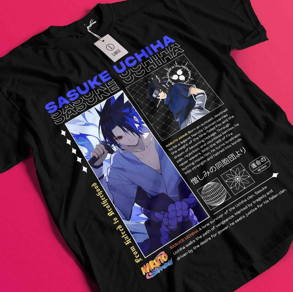 

Футболка Саске Футболка Наруто Футболка Итачи Учиха Футболка Мадара Какаши Орочимару AA38 4XL