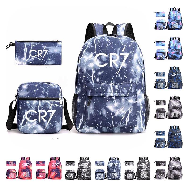 Fashionable Cr7c Teenager Backpack Set With Pen Bag Wholesale