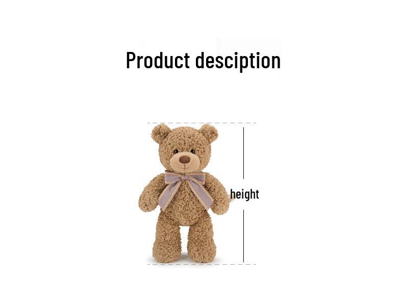 Peggy Teddybär-Plüschtier – Niedliches, kuscheliges Stofftier mit Fliege, ideales Geschenk für Mädchen