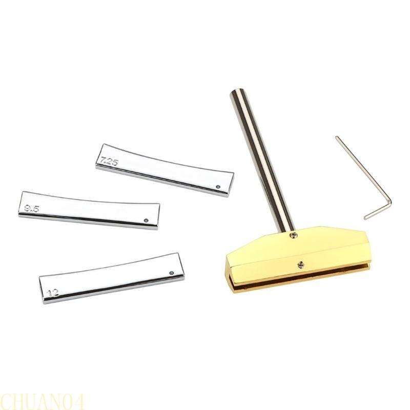 A1A2 Guitar Bass Fret Press Caul & Radian Fret Inserts Luthiers Tool with Wrench