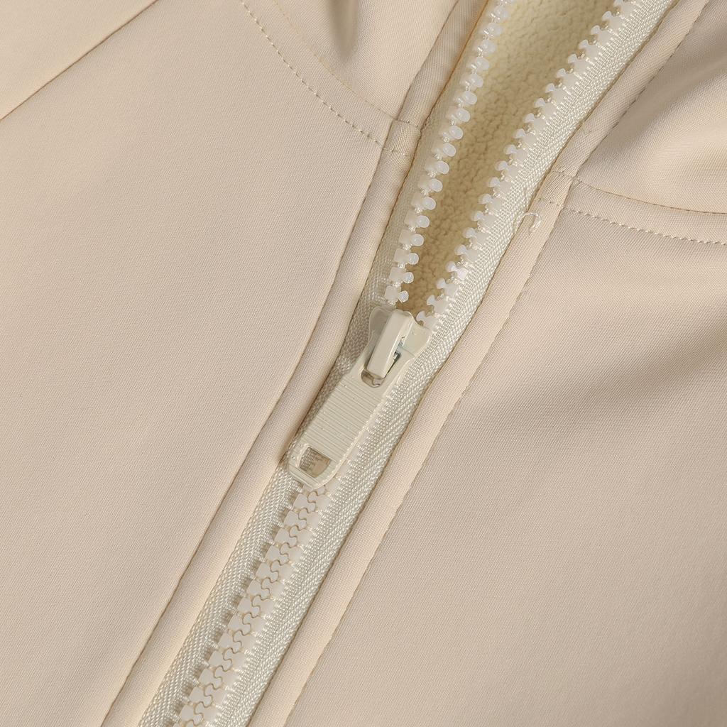 Autumn Winter Slim Fit Warm Fleece Jacket Women High Neck Hoodie Sports Jacket Yoga Top Running Gym Wear Casual Activewear Clothes