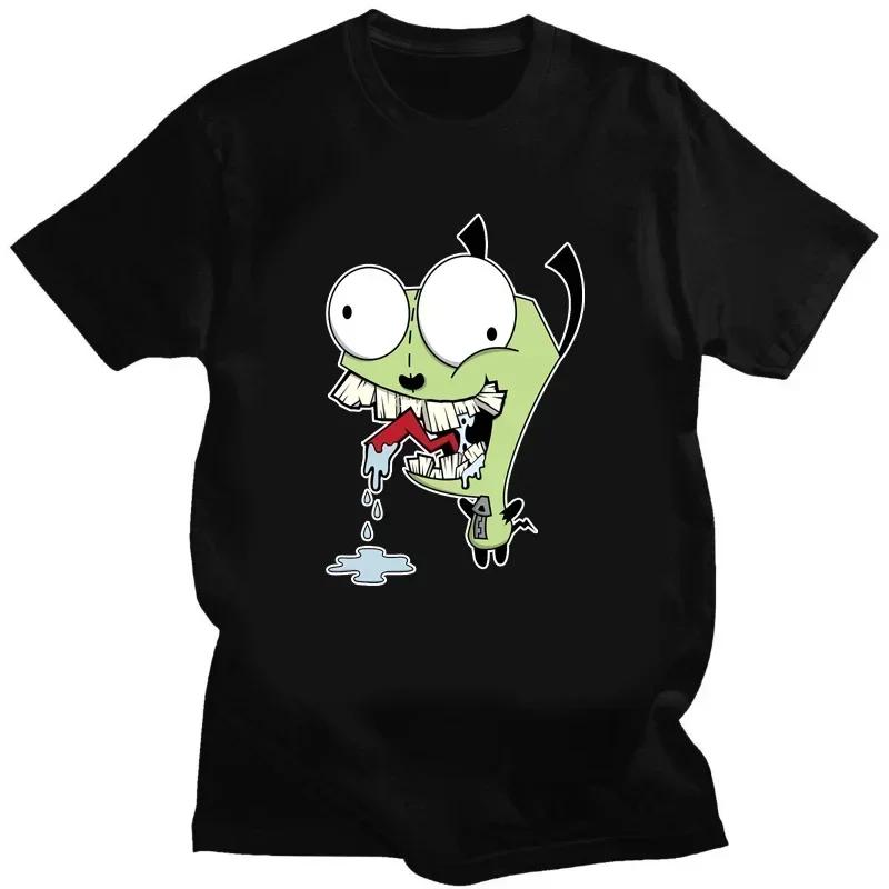 Invader Zim Graphic Tshirt Kawaii Zim Image Men Women Retro Shir Fashion Tee Cute Print Cartoon T Shirt Creativity Shortsleev