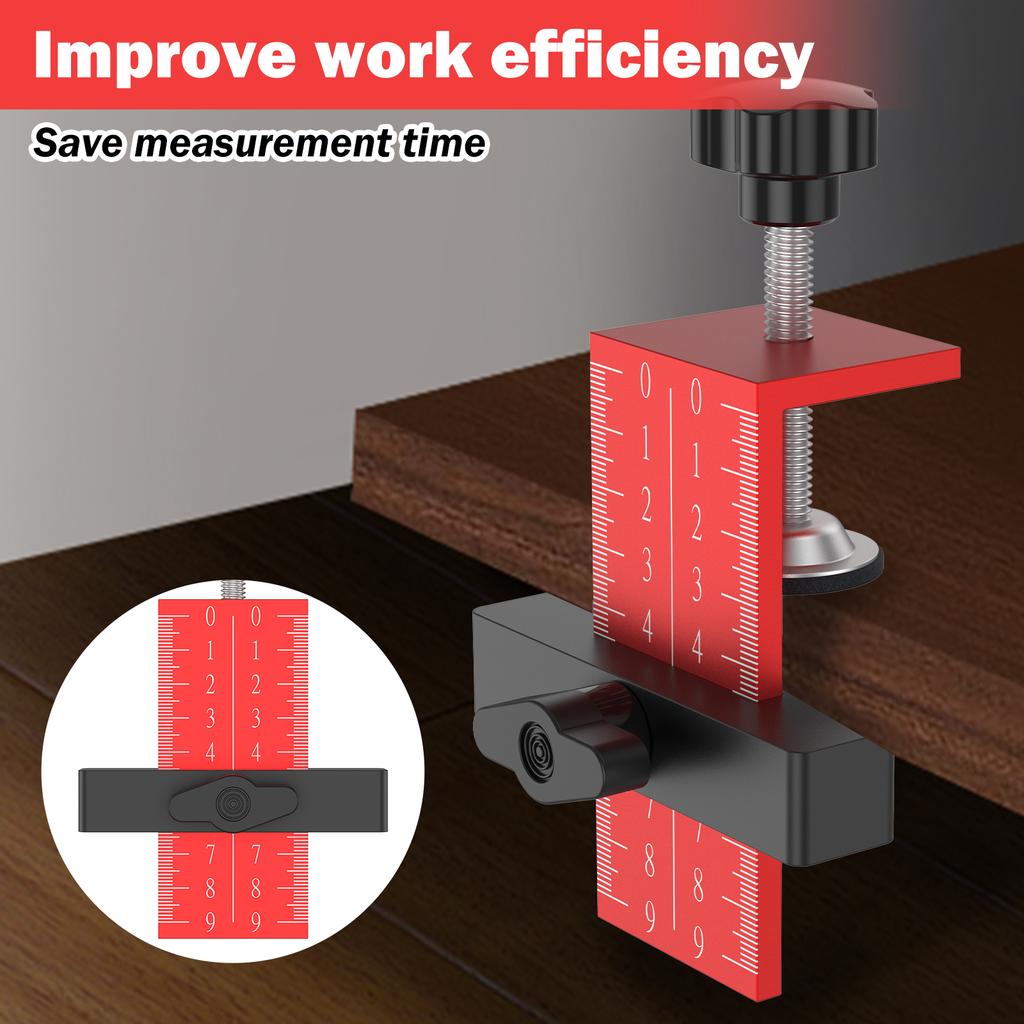 Cabinet Door Installation Tool Aluminium Alloy Cabinet Door Mounting Jig Precise Cabinet Door Installation Positioner Adjustable