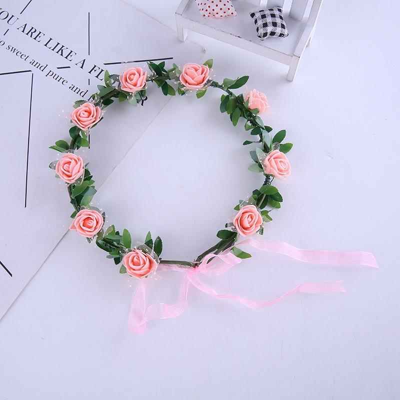 Gorgeous Adjustable Flower Crown with Colorful Silk Roses for Weddings