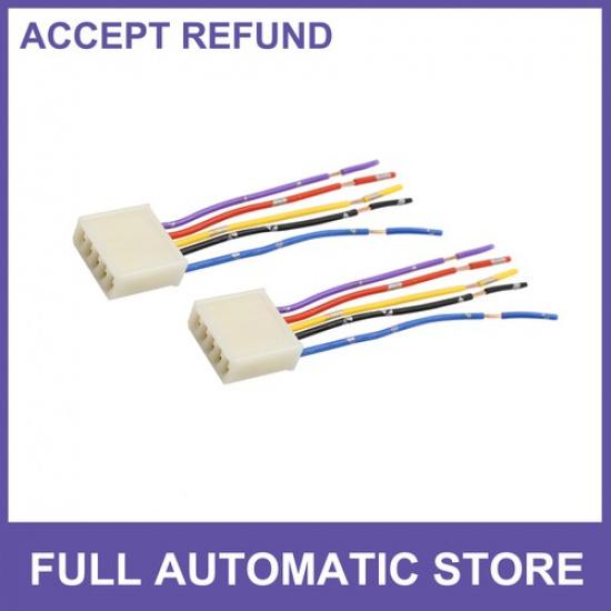 TWO DC 12V 5 Pin Car Power Window Switch Socket Wiring Harness Pigtail Adapter