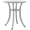 Vidaxl Garden Table, White, Ø48X53 Cm, Cast Aluminium