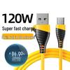 120W Super Fast Charging Type-C Cable for Apple 15/16, Huawei, Honor, 6A Flash Charge