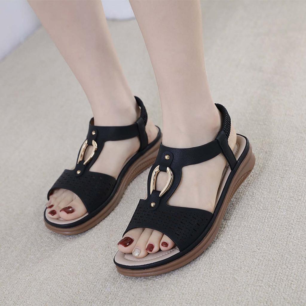 Summer Flat Sandals For Women Dressy Comfortable Sandal Womens Open Toe Ankle Strap Walking Shoes Holiday Wear Chalas Mujer
