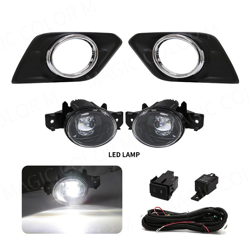 For Nissan X Trail X-Trail Xtrail Fog Light 2014 2015 2016 LED Daytime Running Lamp DRL Daylights Waterproof Wires Switch Button