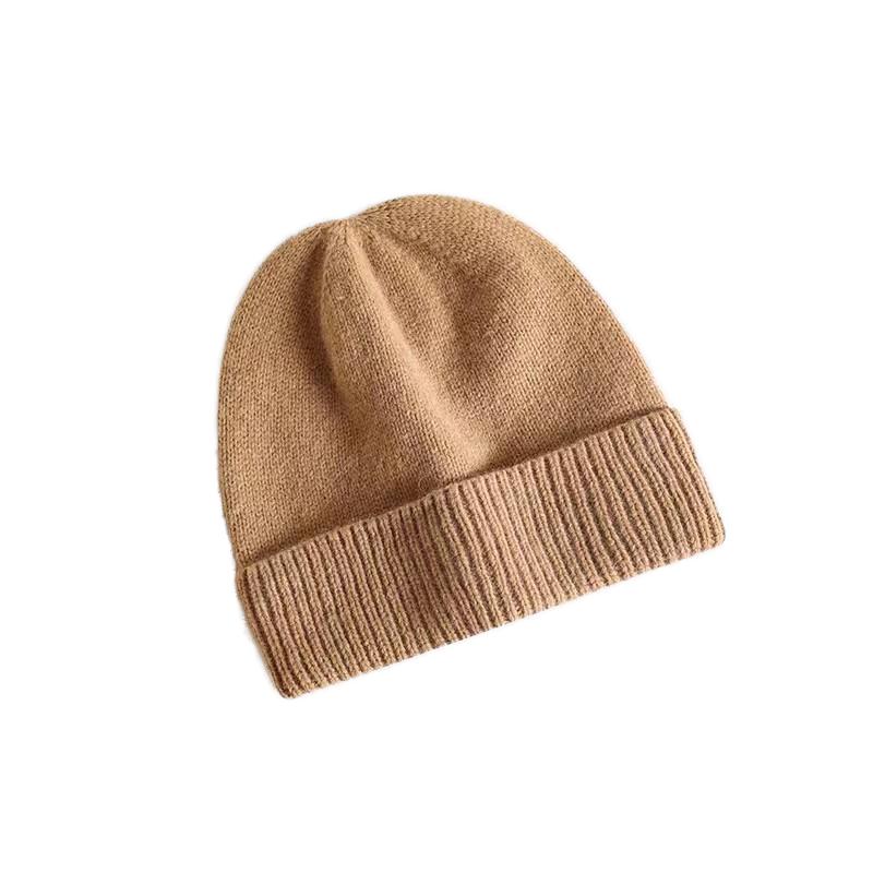 High Quality Cheap Custom Black Knitted Beanies With Custom Embroidered Logo Winter Hat 23x23cm верблюд