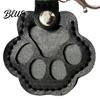 Porte-clés Empreinte de Patte Souvenir Poils d'Animal Forme Chien Chat Rangement