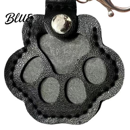 Porte-clés Empreinte de Patte Souvenir Poils d'Animal Forme Chien Chat Rangement