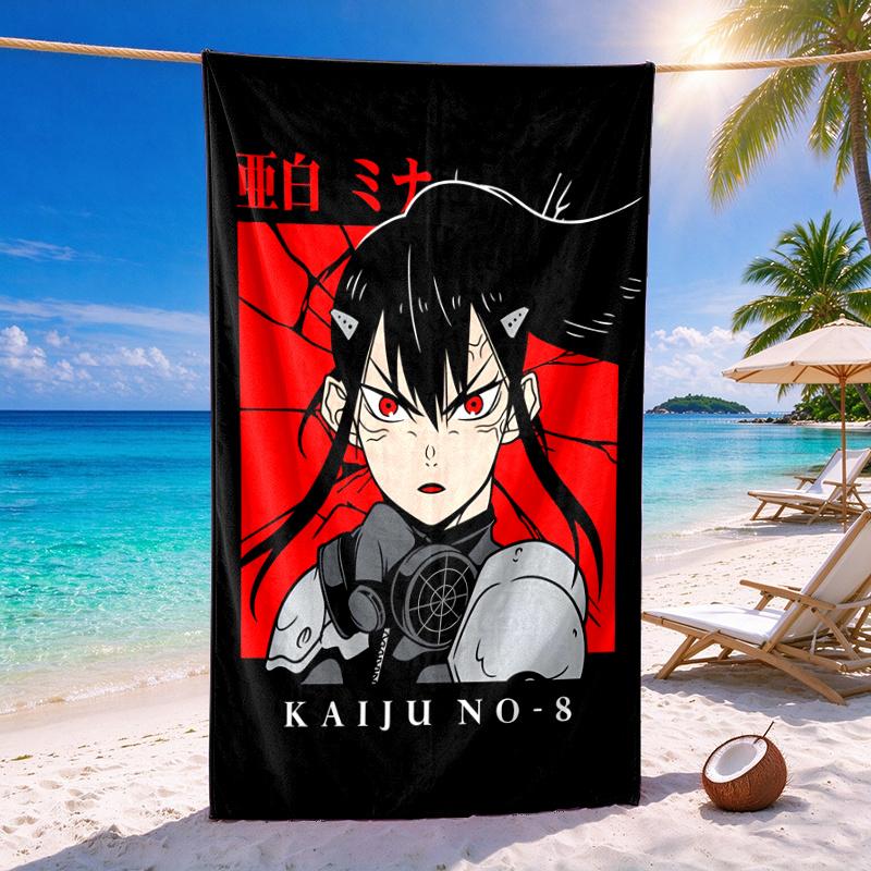 Kaiju No. 8 Quick-drying soft and absorbent beach towel—perfect for beach trips swimming outdoor camping and travel an essential beach item