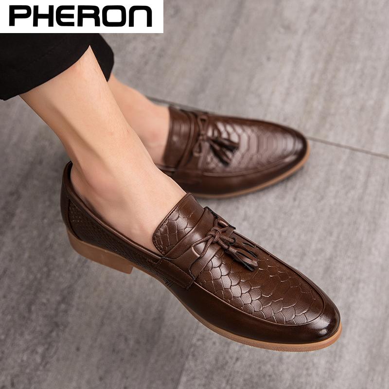 Fashion Brand Fashion Formal Shoes Bullock Business Office Shoes Men Italy Luxury Big Size Dress Shoes Men Casual Loafers Party Flats