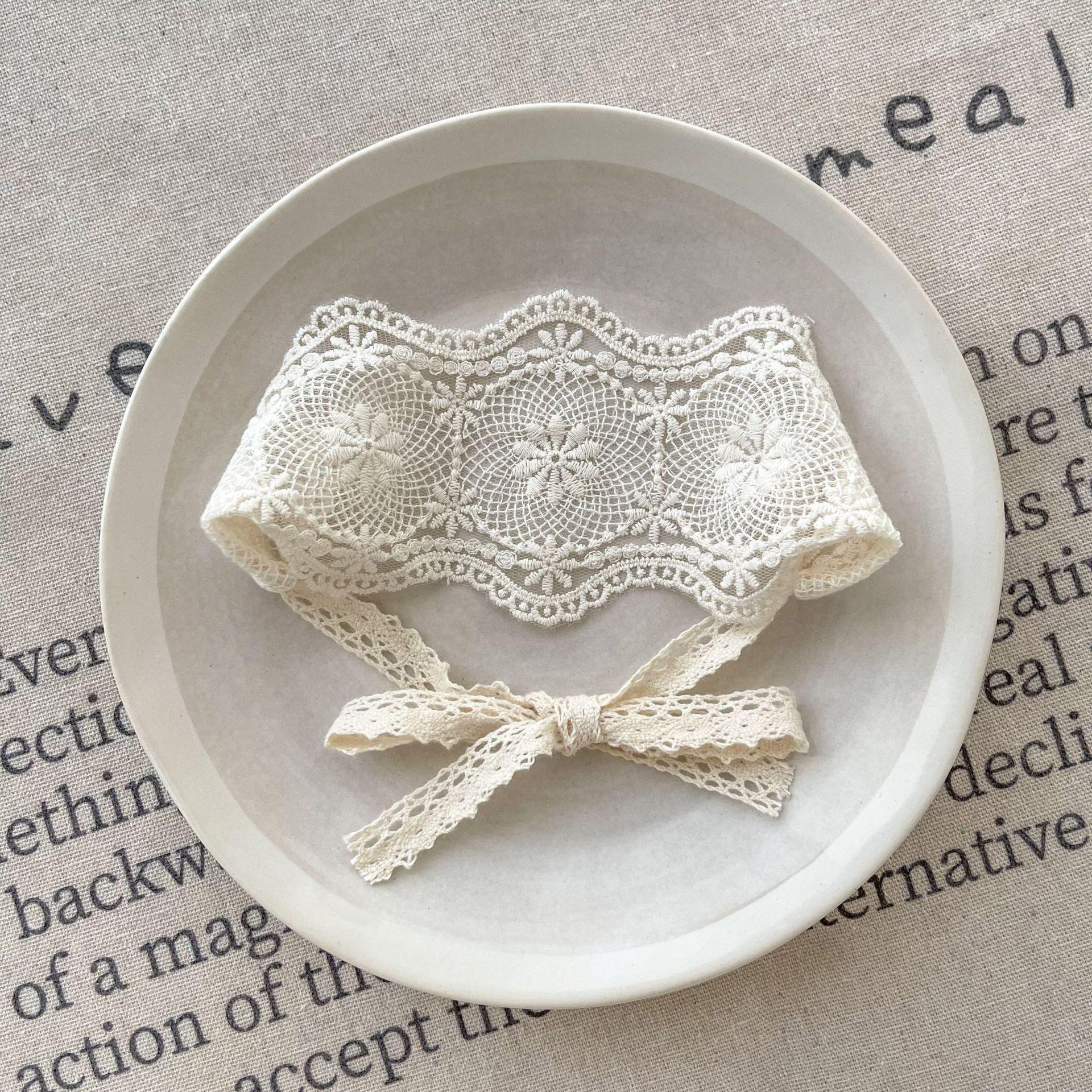 

Аксессуары для волос для девочек, ажурные повязки на голову, симпатичная детская эластичная повязка для волос, кружево для новорожденных, белый жаккард, цветочный реквизит для фотосессии принцессы