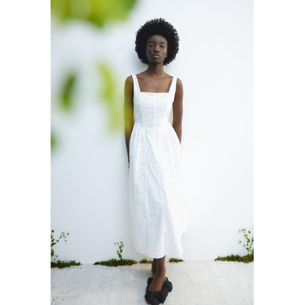 

Платье HM Broderie Anglaise, белое