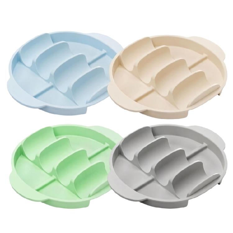 

Space Saving Tiered enchilada Dish System Offers 4 Zones For Condiments And Dips easy To Clean 1