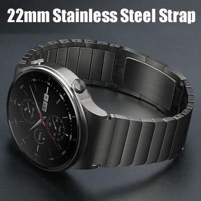Luxury Stainless Steel Band For Huawei Watch GT4 3 GT2 Pro/GT 2e/GT2 3 Honor Watch GS Pro Strap Metal Bracelet For Huawei Watch 3 4 Pro Magic Watch 2