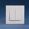Modern 86*86mm Type 2 Gang 1 Way 2 Way Wall Light Switch Grey Gold Black Electrical 10A 100-250V Switch