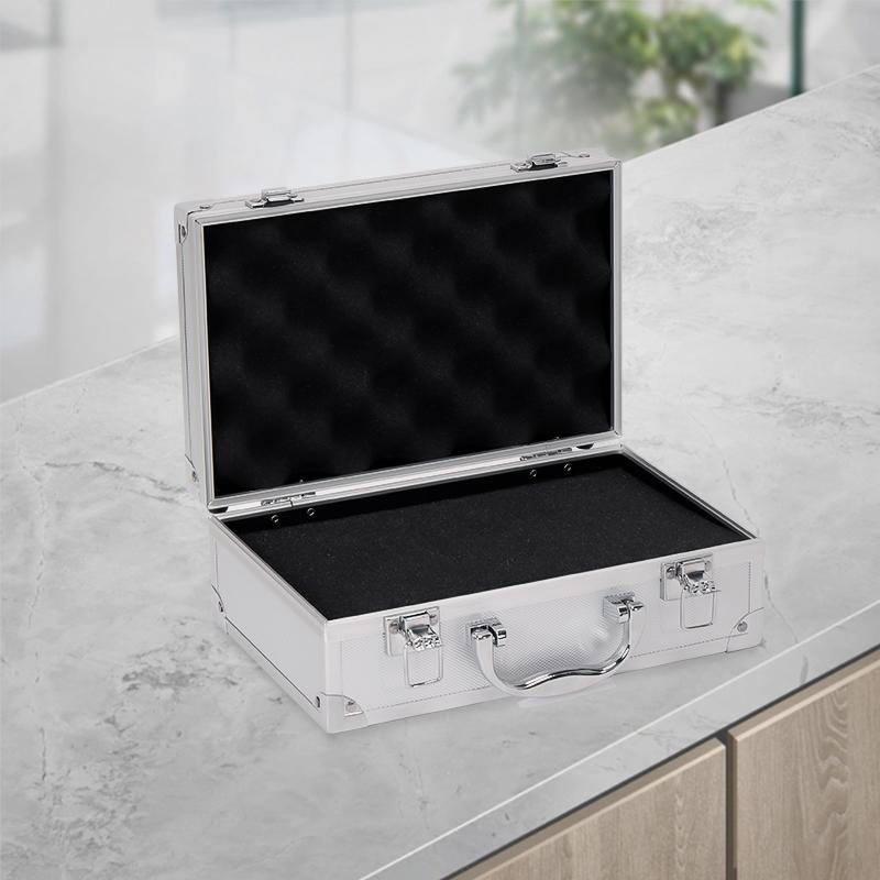 Portable Aluminum Tool Box  Case Portable Equipment Toolbox Organizer Shockproof Safety Instrument Tool Case Suitcase