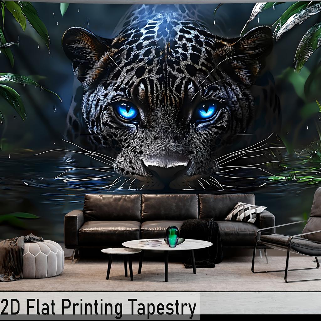 1Pc Aquatic Tiger Dive Tapestry Wall Hanging, Decorative Fabric Poster for Bedroom, Living Room, Dorm & Home Decor