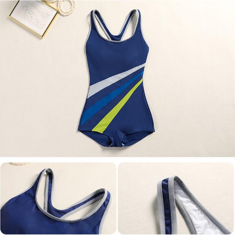 Swimming Suit Female One-piece Boxer Shows Slimming Covering Belly Sexy Conservative Vest Pool Competitive Swimsuit
