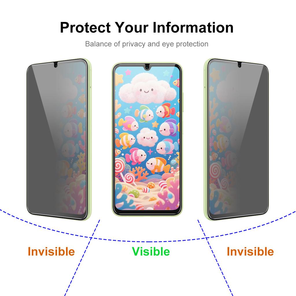 25Pcs For Xiaomi Redmi 14C 4G Anti-Spy Tempered Glass Screen Protector Anti Drop HD Clear Film