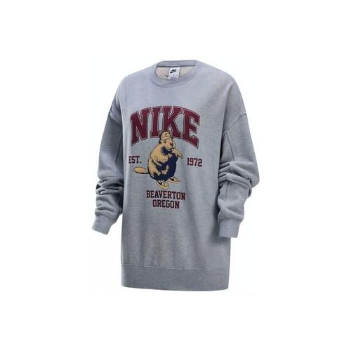 

Nike Crew Neck Letter Graphic Casual Sweatshirt for Women Gray EU L сірий колір