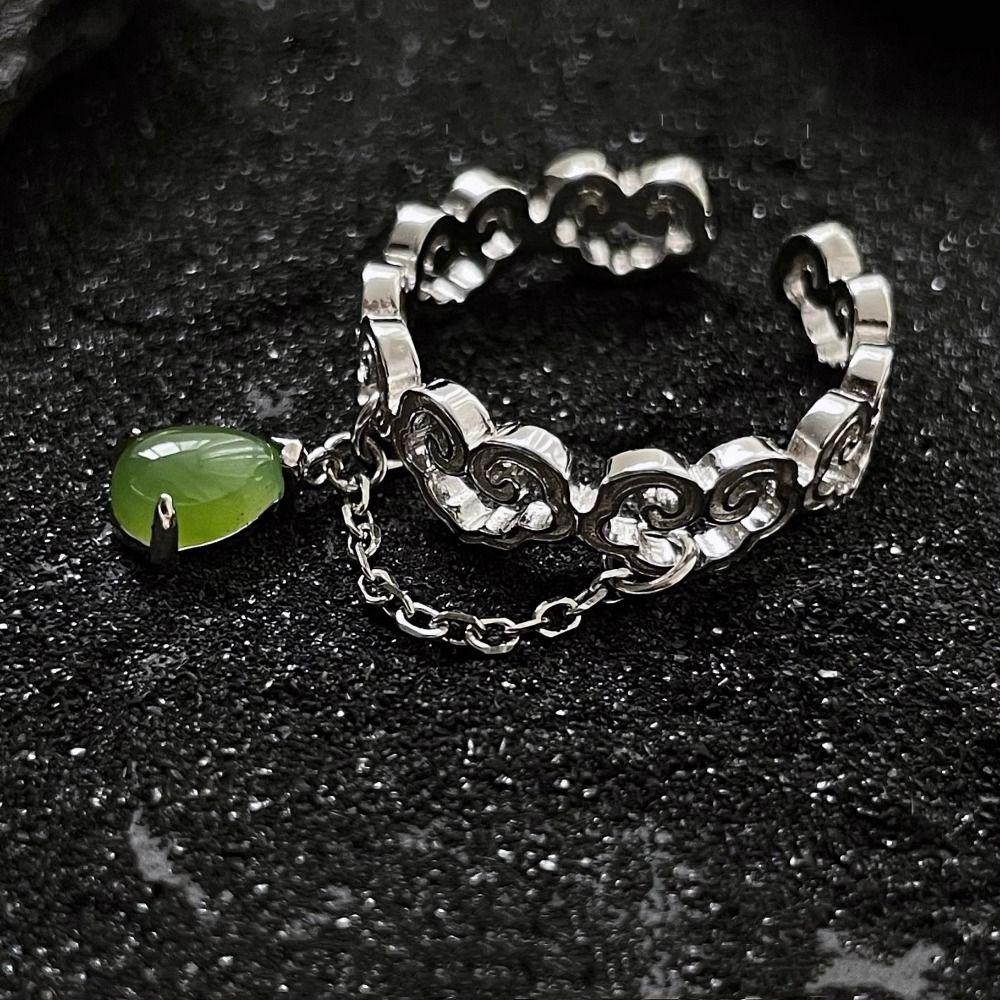 

Цепочка с каплями воды, подвеска с каплями воды, кольцо с кисточками, нежное полое открытое кольцо Xiang Yun, женское белого золота