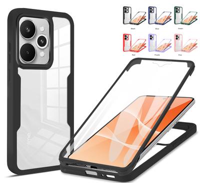 360 Celotělový Průhledný Kryt na Telefon Přední+Zadní Pro OPPO Realme 15 Pro Realme15 5G Fólie na Displej Nárazuvzdorný Zadní Kryt