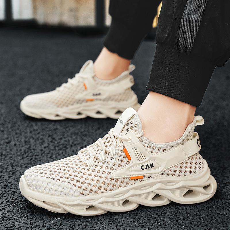 2025 new summer mesh breathable hollow thin men's shoes fashion sports casual shoes versatile Internet celebrity Korean shoes