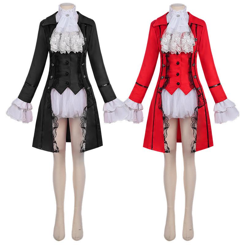 Medieval Lace Patchwork Threebutton Cloak Costume For Stage Performance Women And Men