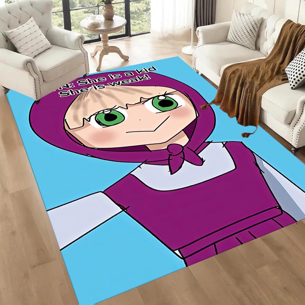 Masha Bear Carpet Suitable for Balcony Dormitory Playrooms Dining Room Anti-slip Rug Office Home Decor Wedding Party Gift