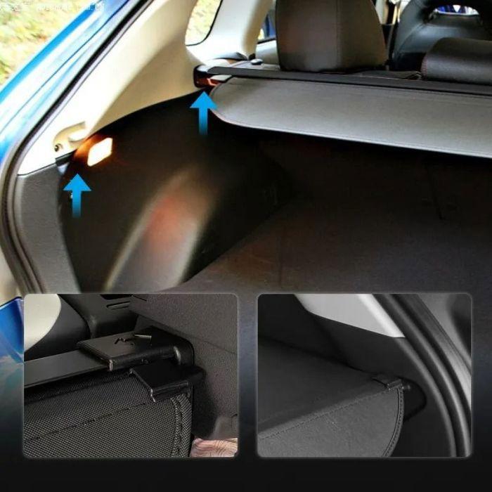 Bagagerumsmatta - Subaru Impreza XV 12-16 - Svart - Vattentätt tyg - Infällbar rullgardin